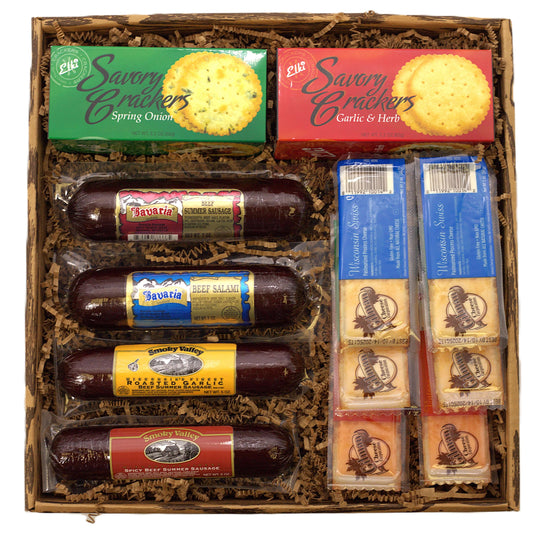 Ultimate Charcuterie Gift Box – Meats & Cheeses Galore - Delight in our Ultimate Charcuterie Gift Box, featuring gourmet meats and cheeses, perfect for entertaining or gifting.