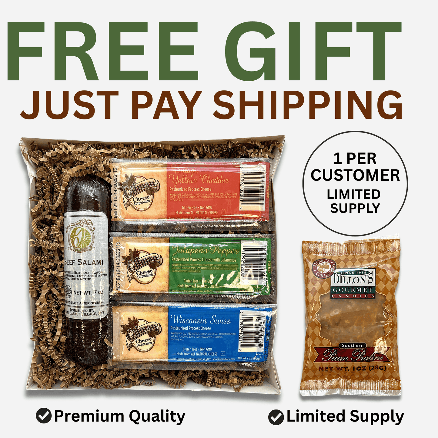 Free Gourmet Meat & Cheese Gift – Just Pay Shipping - While Supplies Last!