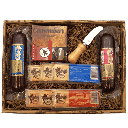 Deluxe Meat & Cheese Gift Box - Enjoy a robust mix of meats and cheeses perfect for charcuterie boards and gifts. Ideal for holidays, birthdays, and business occasions!