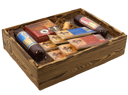 Deluxe Meat & Cheese Gift Box - Enjoy a robust mix of meats and cheeses perfect for charcuterie boards and gifts. Ideal for holidays, birthdays, and business occasions!