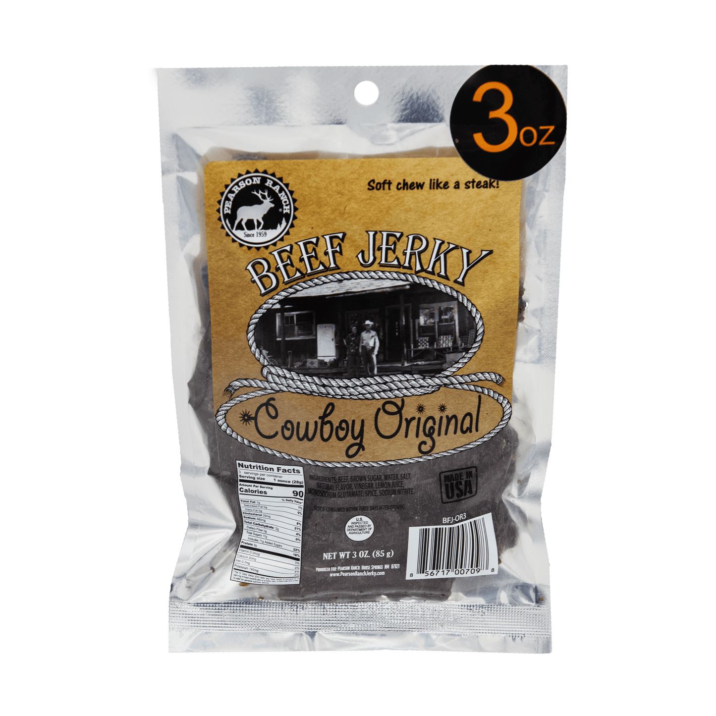 Cowboy Original Beef Jerky - 3 oz