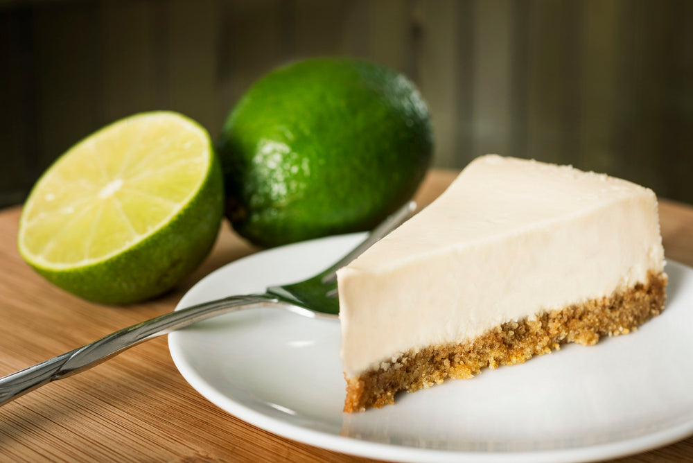 Key Lime Cheesecake on a plate