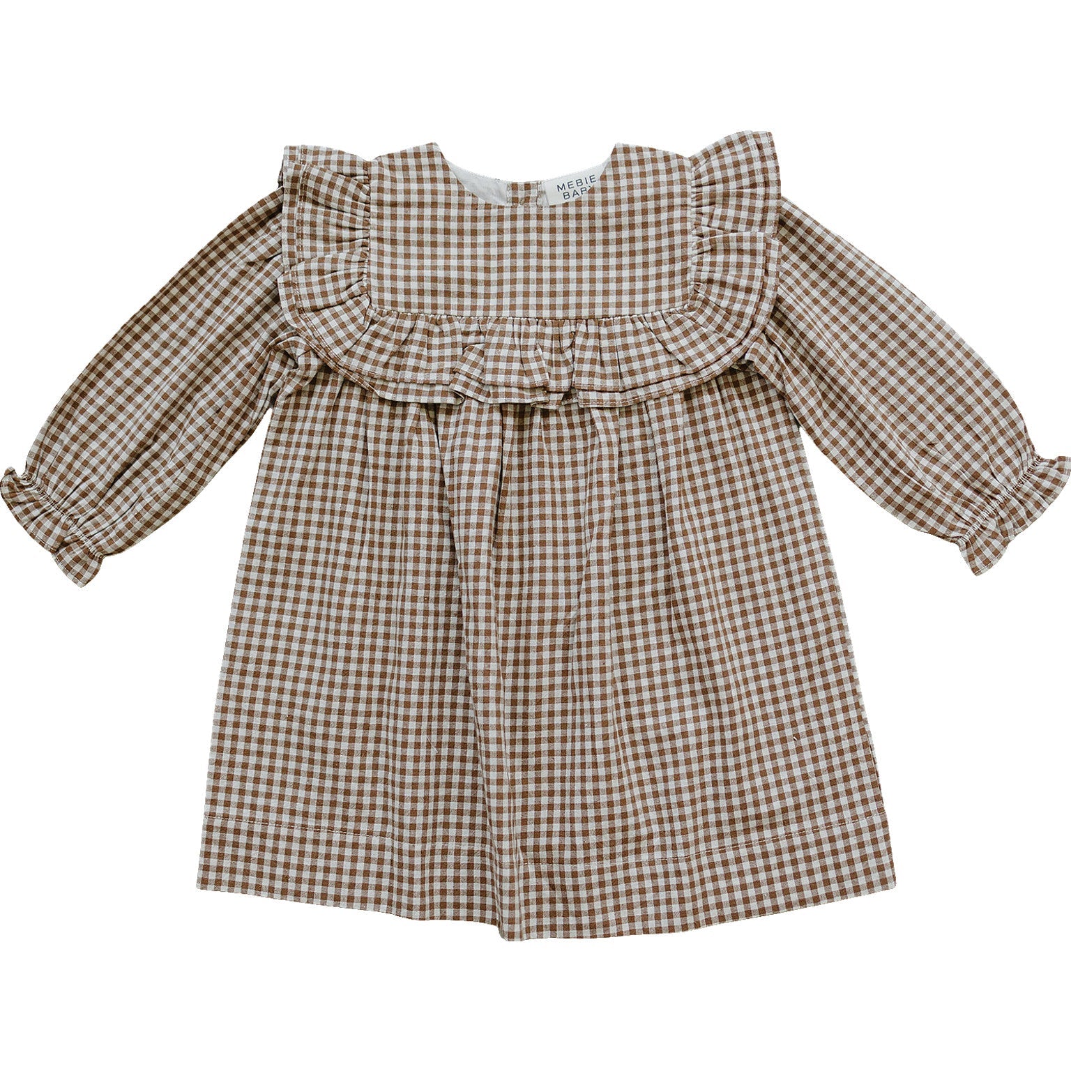 brown gingham dress toddler Gingham Ruffle Dress