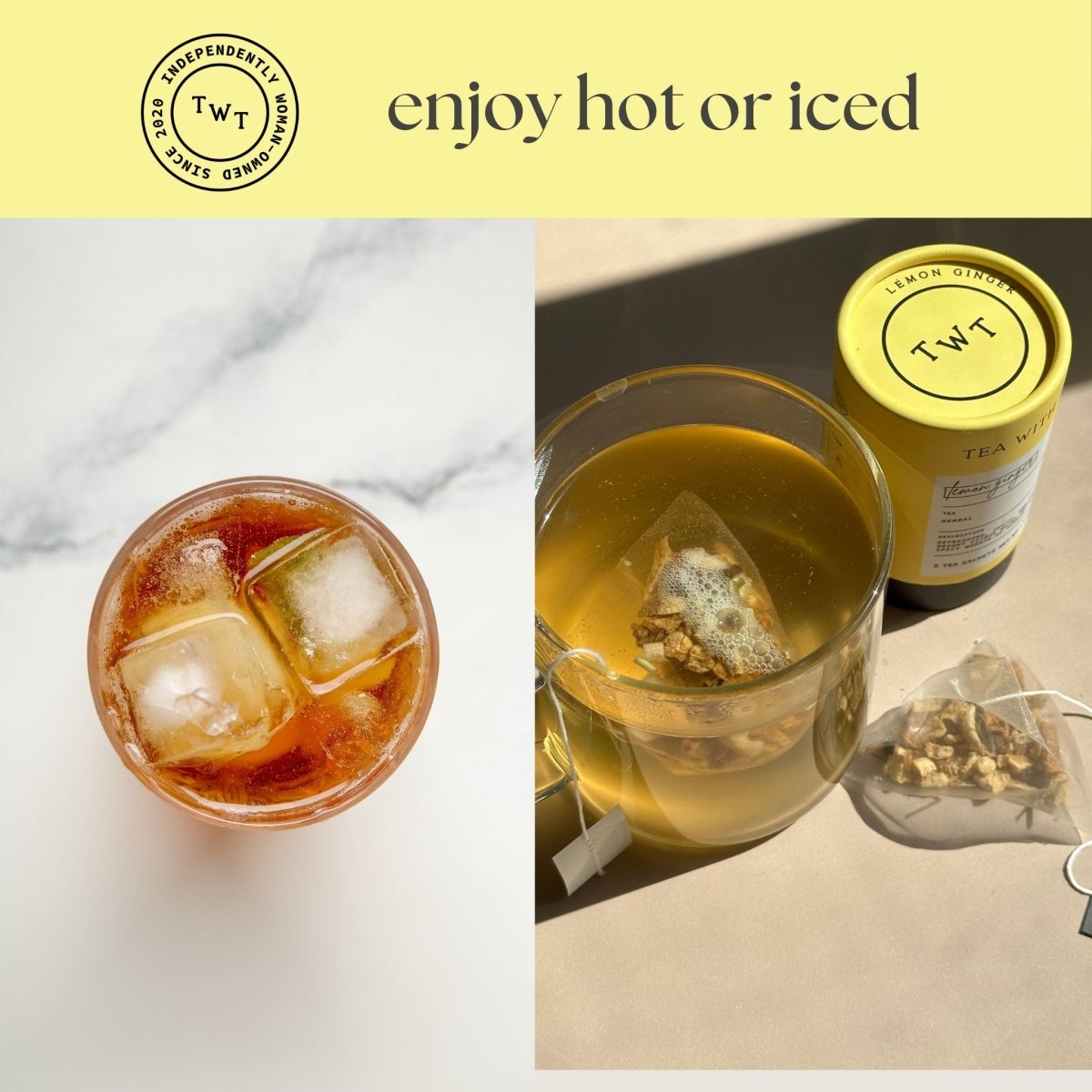 Lemon Ginger Mini Tea Tube (5 tea bags)