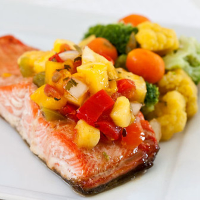 Peach Glazed Salmon