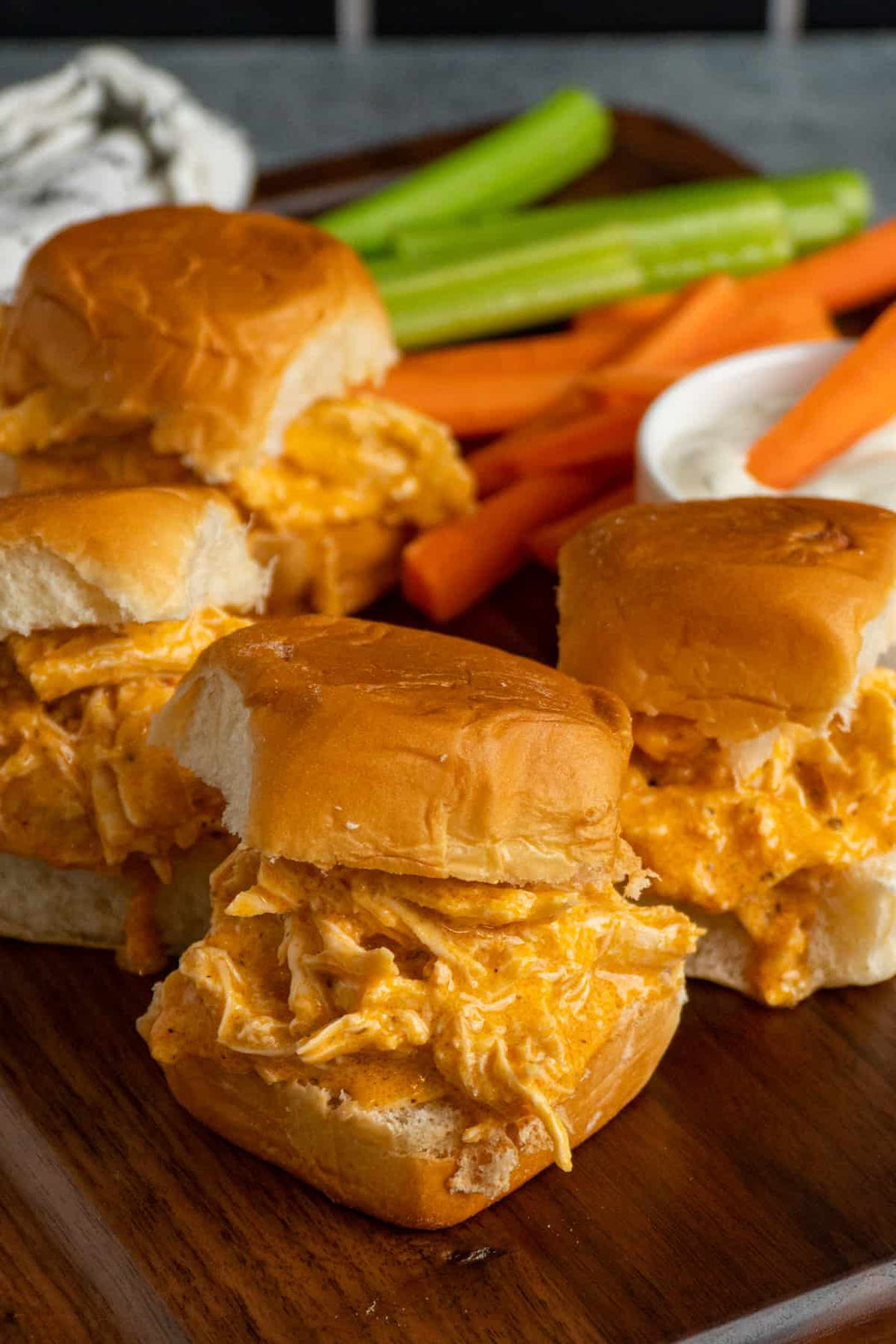 Slow Cooker Buffalo Chicken Sliders with Cream Cheese - Gift Basket Village