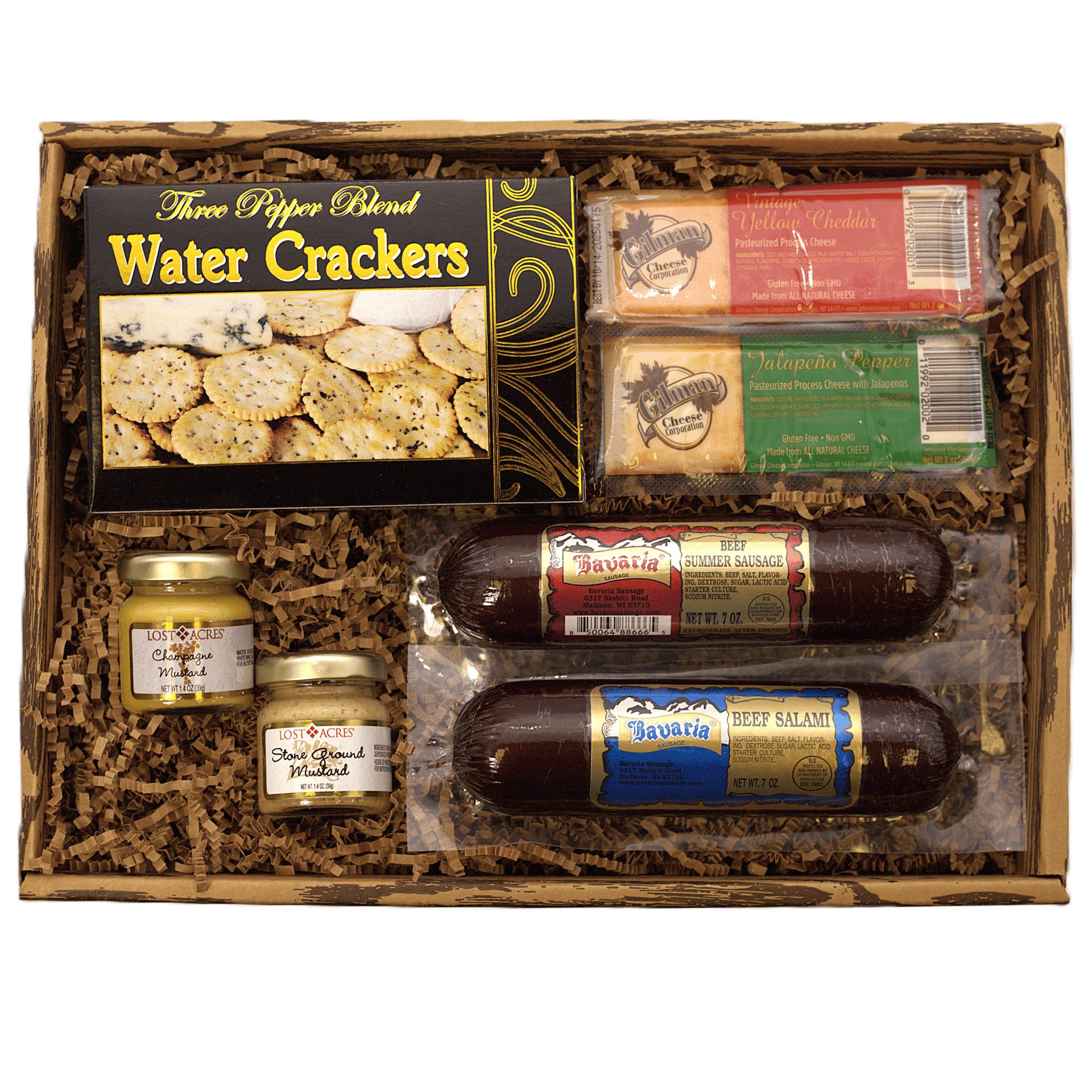 Hearty Gourmet Gift Box – Flavorful Meat & Cheese – Gift Basket