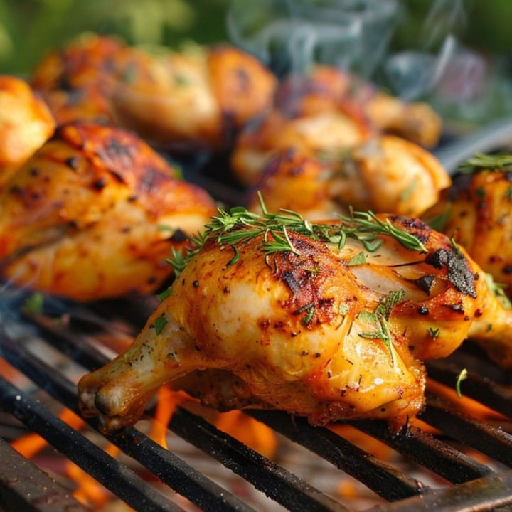 chicken with BBQ rub for chicken and ribs