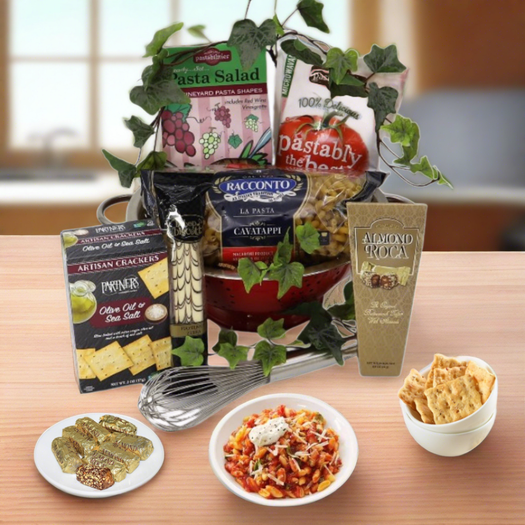 Pasta, Pasta Sauce high quality and Salad Dressing Confection Gift Basket