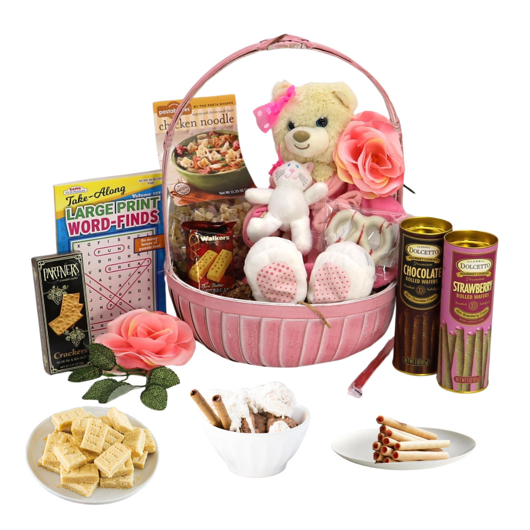Soothing Care Bear - Gift Basket