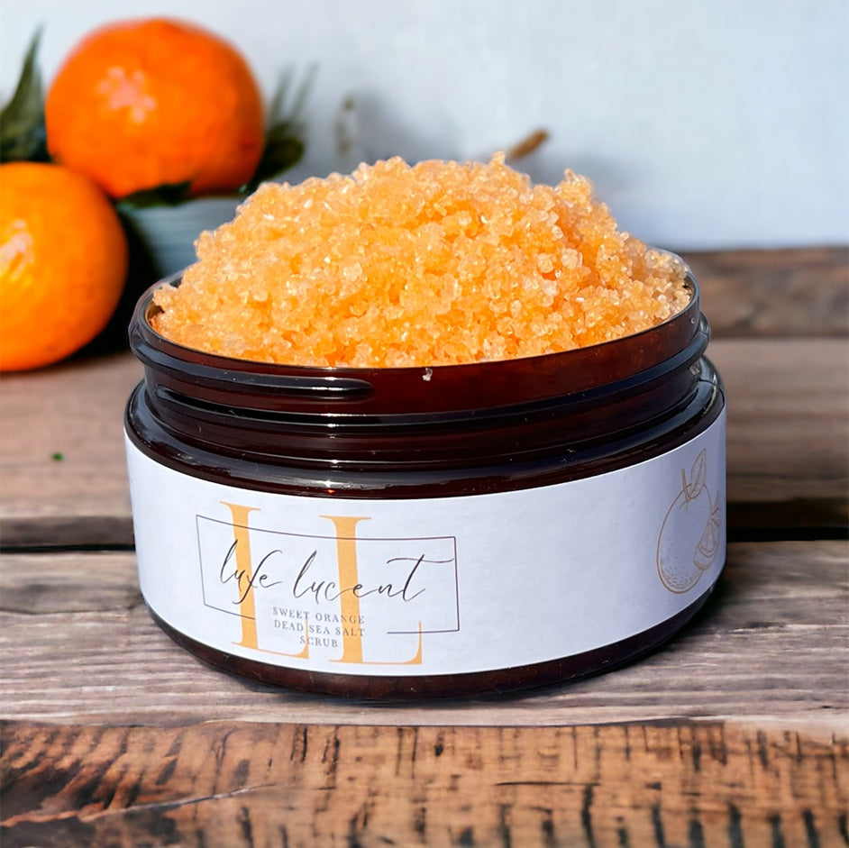 Luxe Lucent Salt Scrub - Sweet Orange Scent - 10oz - Case of 12