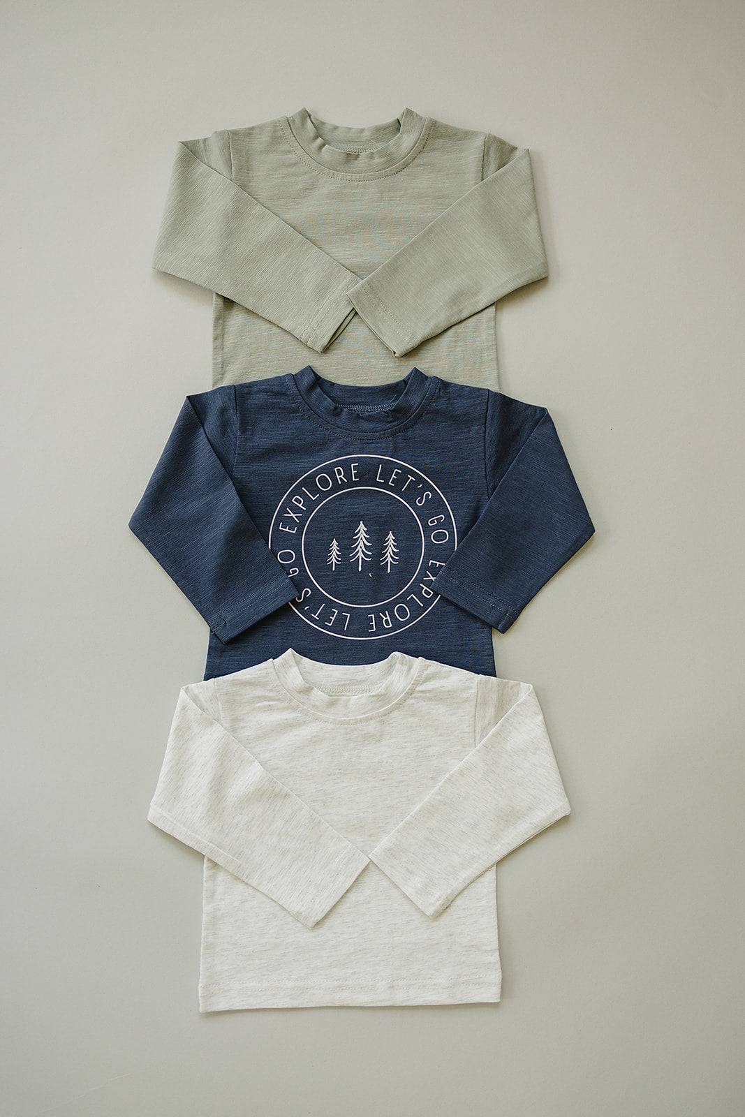 Heather Grey Long Sleeve Cotton Tee