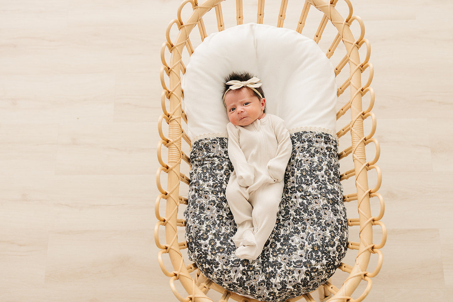 Liberty Floral + Coastal Plaid Lace Muslin Quilt