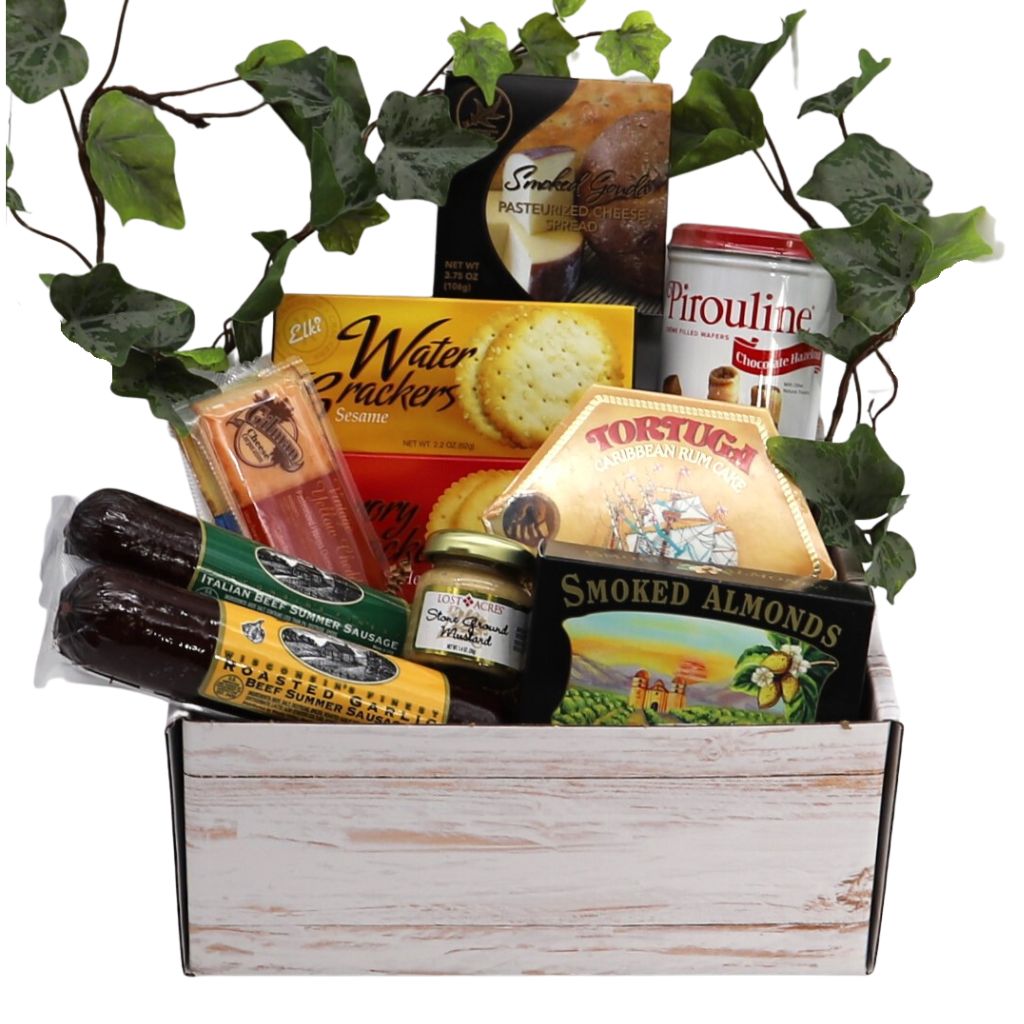 Housewarming Gift Basket for Men or Women - Pancake Mix, Maple Syrup, Candles - Guy Relocation Gifts - New Move - Client, Corporate, Realtor - Man 